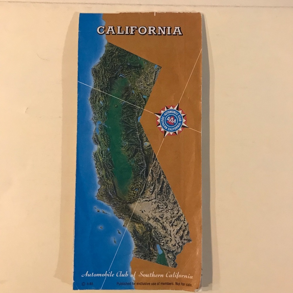 Vintage 1985 California Street map